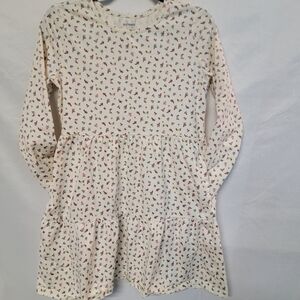 Old Navy Cream Floral 100% Cotton Girls Dress 14/16 Plus